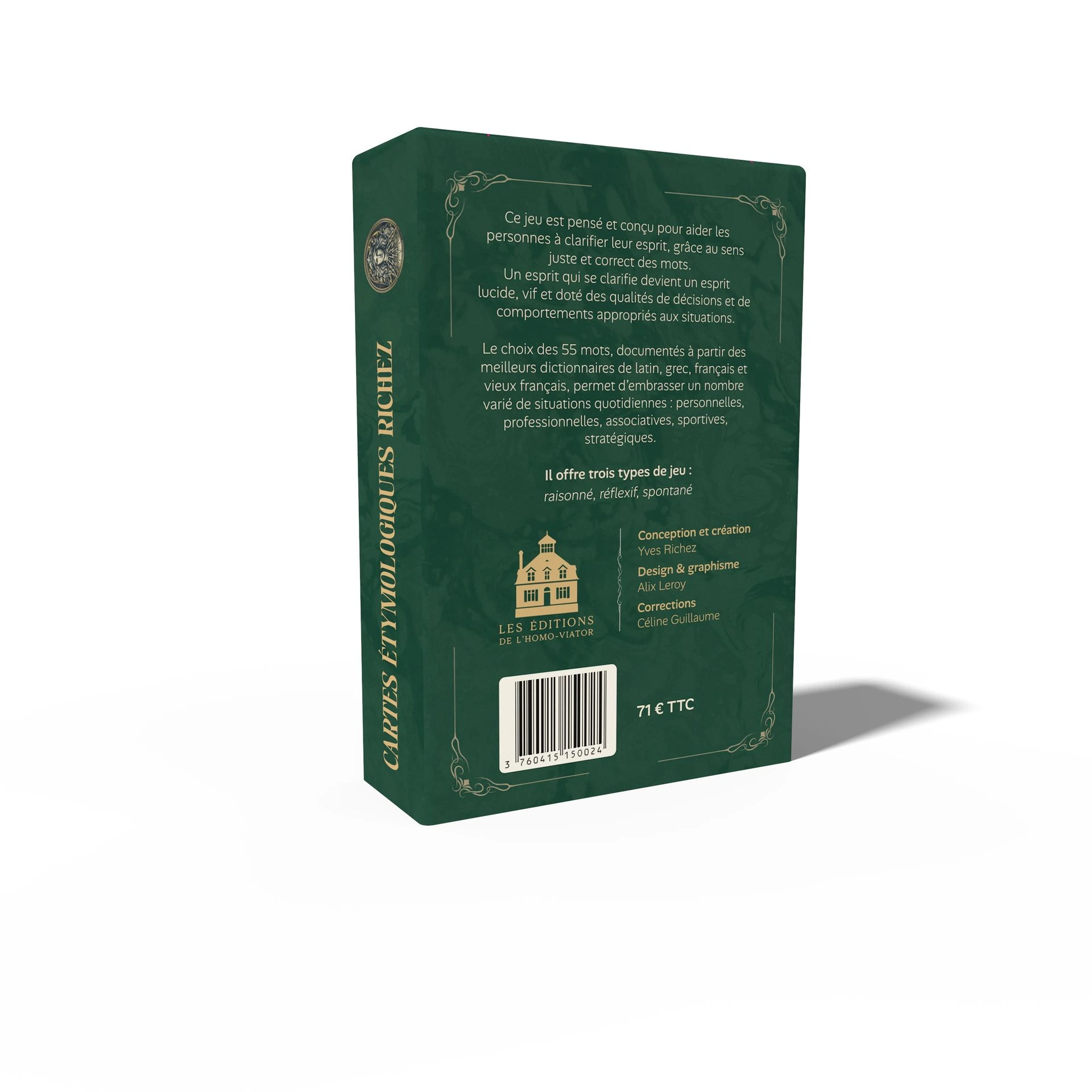 Jeu de cartes professionnelles étymologiques